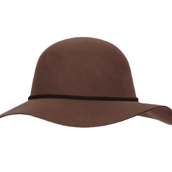 Step Out in Style Brown Bohemian 100% Wool Floppy Hat with Braided Suede… - Picture 2 of 3